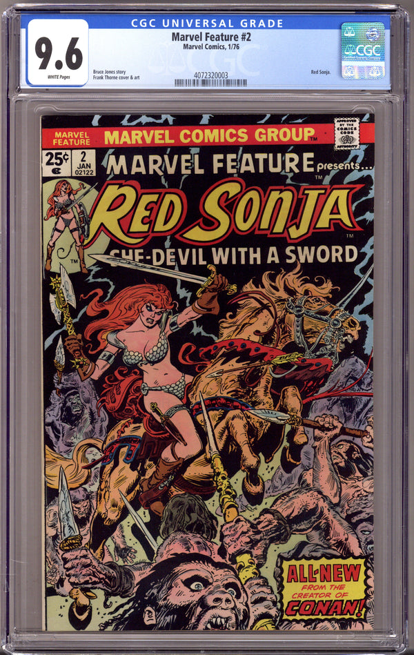 Marvel Feature Vol 2 2 CGC 9.6 (NM+) (1976)