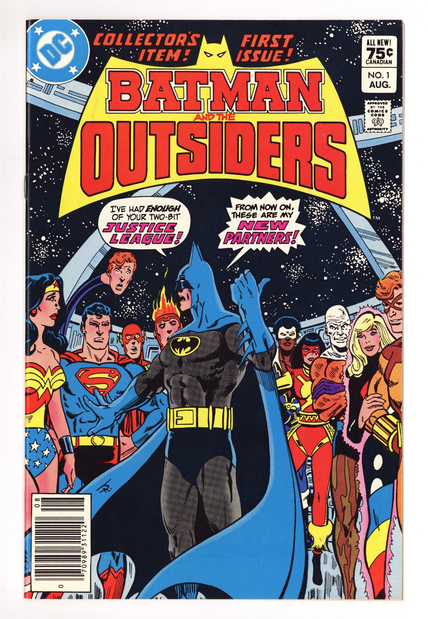 Batman and the Outsiders Vol 1 1 NM- (9.2) (1983) Canadian Price Variant 
