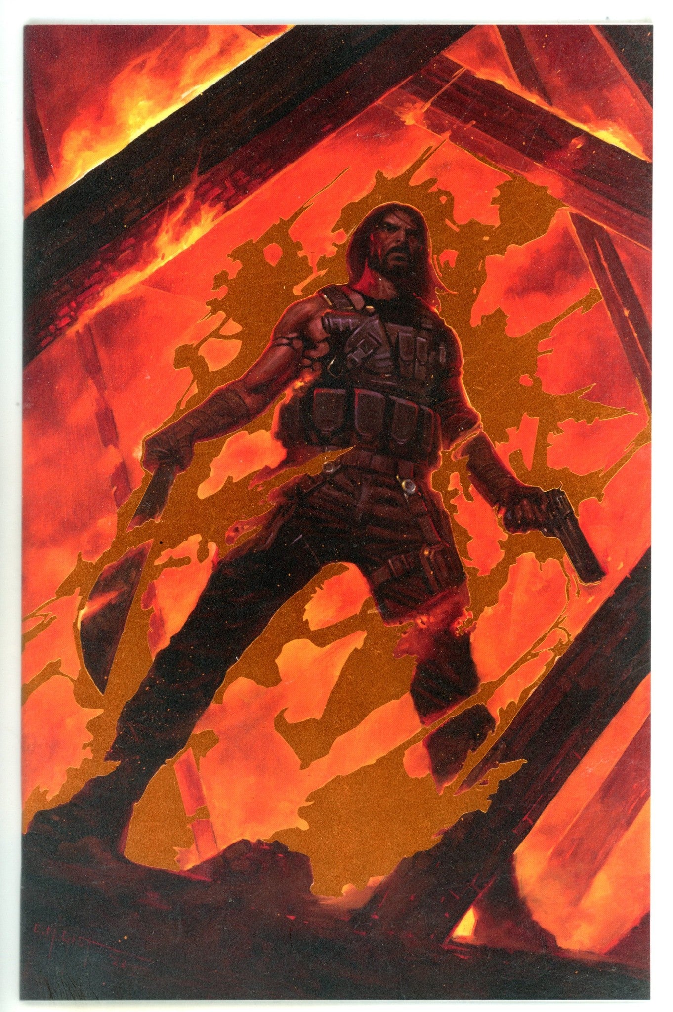 Brzrkr: Fallen Empire 1 NM- (9.2) (2023) Gist Foil Virgin Variant 