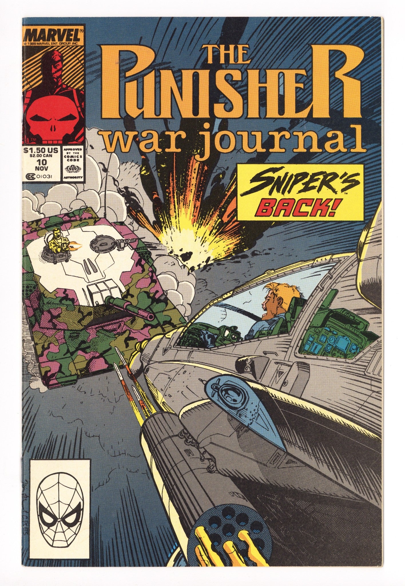 The Punisher War Journal Vol 1 10  High Grade   (1989)        