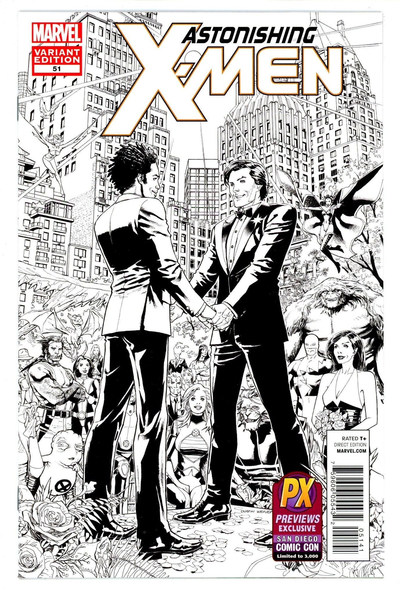 Astonishing X-Men Vol 3 51 VF/NM (9.0) (2012) Weaver B&W Exclusive Variant 
