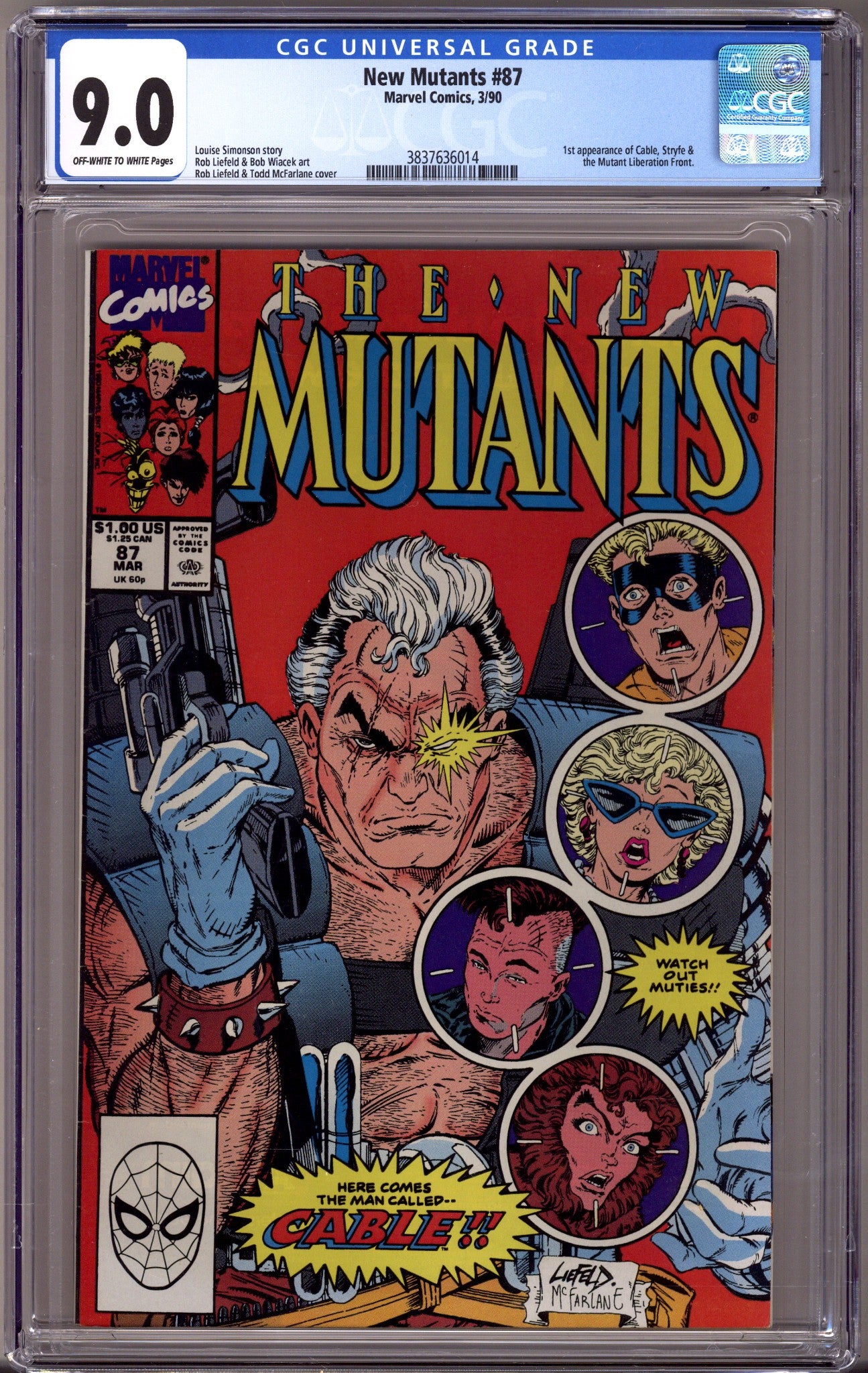 The New Mutants Vol 1 87 CGC 9.0 (VF/NM) (1990) 