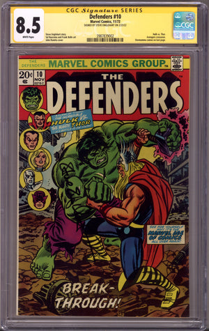 The Defenders Vol 1 10 CGC 8.5 (VF+) (1973) Signed x1 Cover Steve Englehart