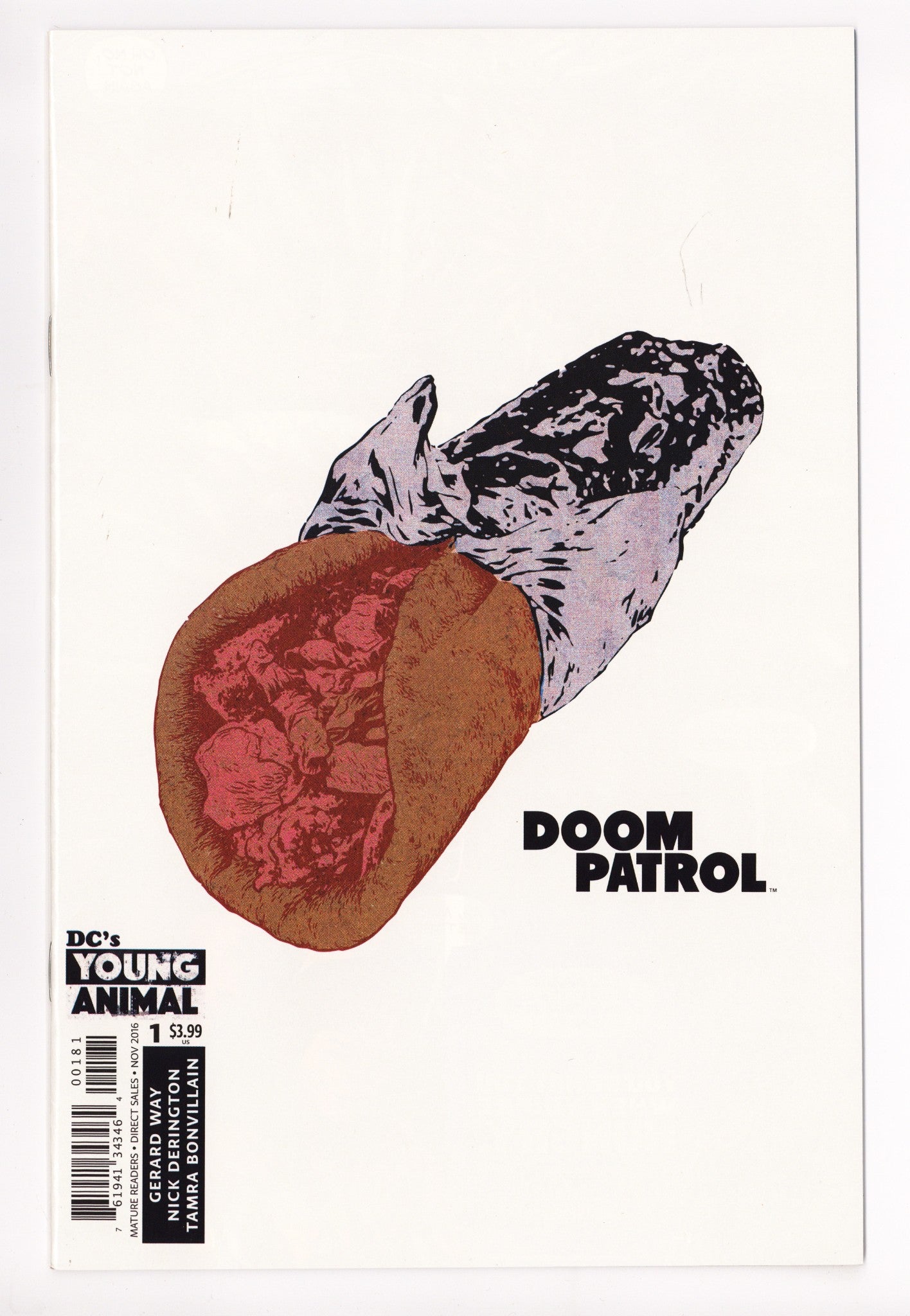 Doom Patrol Vol 6 1 Mid Grade (2016) Derington Peeled Variant 