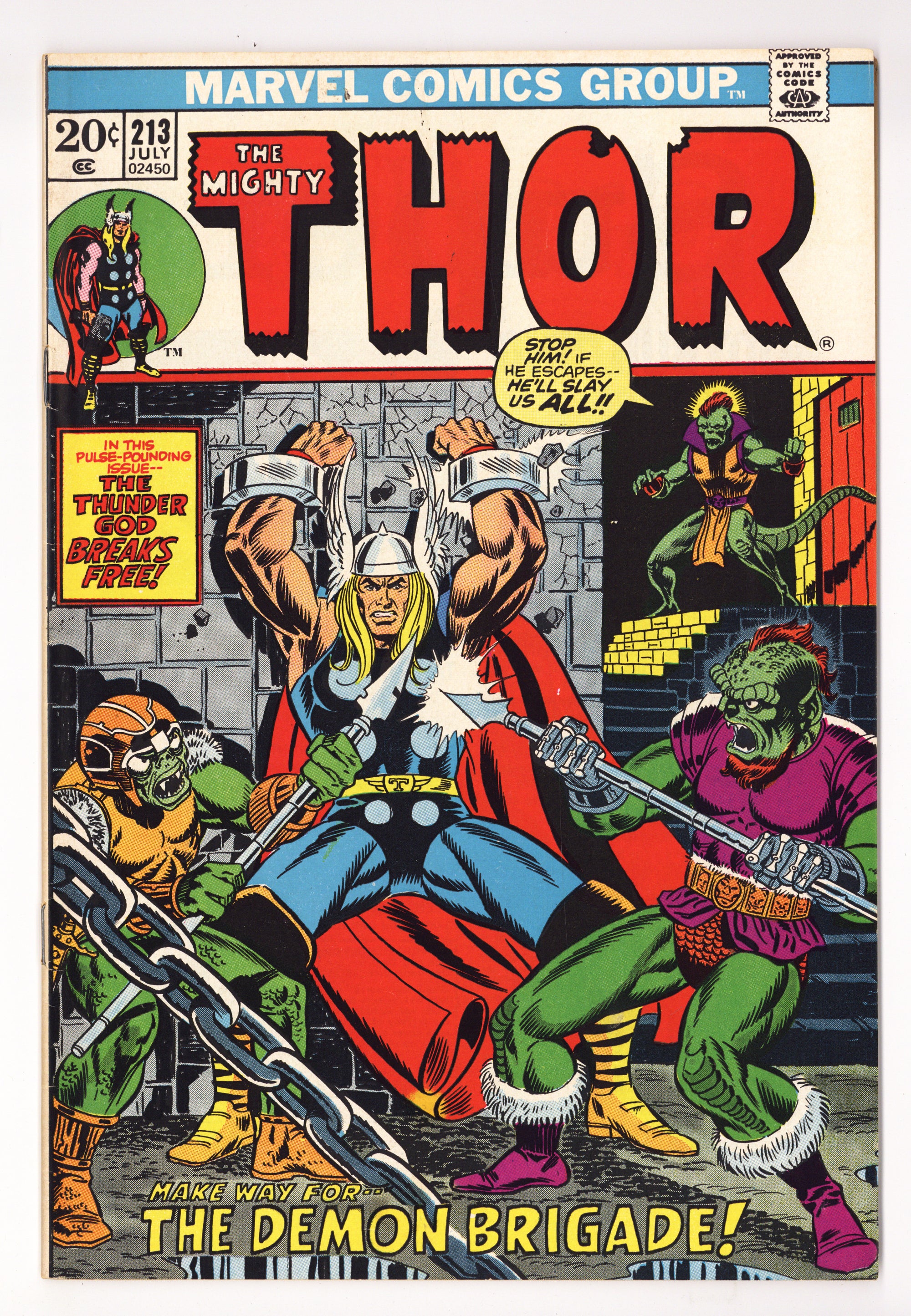 Thor Vol 1 213  FN/VF (7.0)   (1973)        
