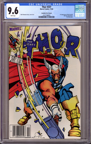 Thor Vol 1 337 CGC 9.6 (NM+) (1983) Canadian Price Variant