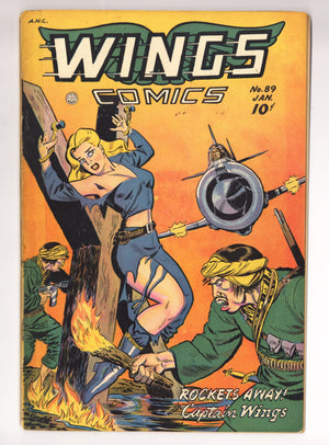 Wings Comics 89 VG/FN (5.0) Tape, Staple Replaced (1948)