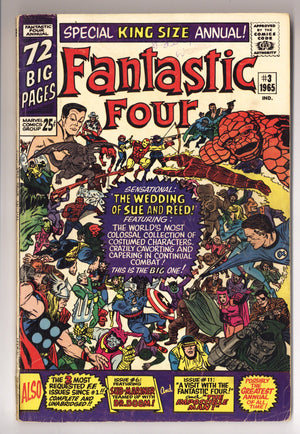 Fantastic Four Annual Vol 1 3 GD/VG (3.0) (1965) Canadian Edition