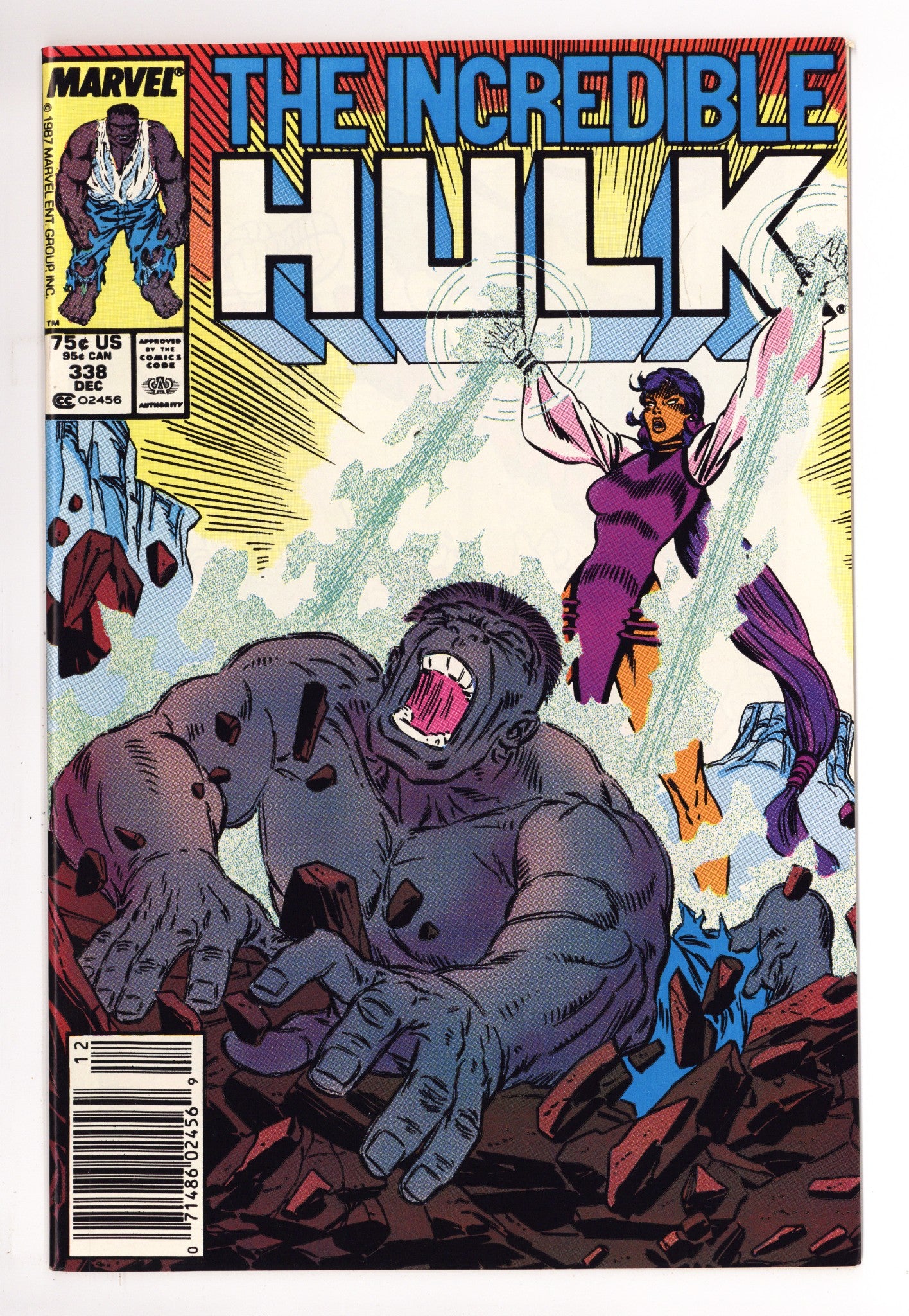 The Incredible Hulk Vol 1 338 VF+ (8.5) (1987) Newsstand 