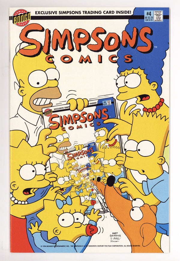 Simpsons Comics 4 VG/FN (5.0) With Cards (1994)
