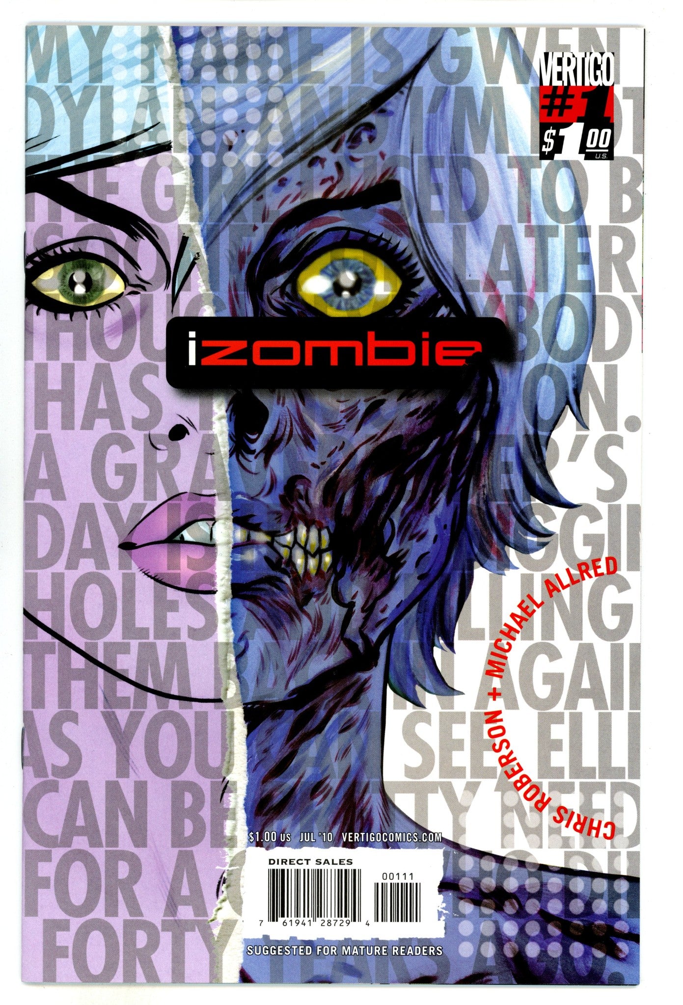 I, Zombie [iZombie] 1 NM- (9.2) (2010) 