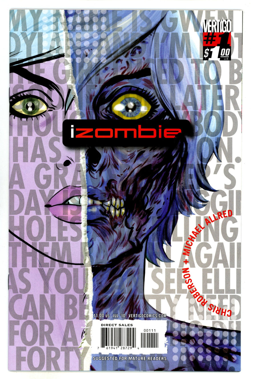I, Zombie [iZombie] 1 NM- (9.2) (2010) 