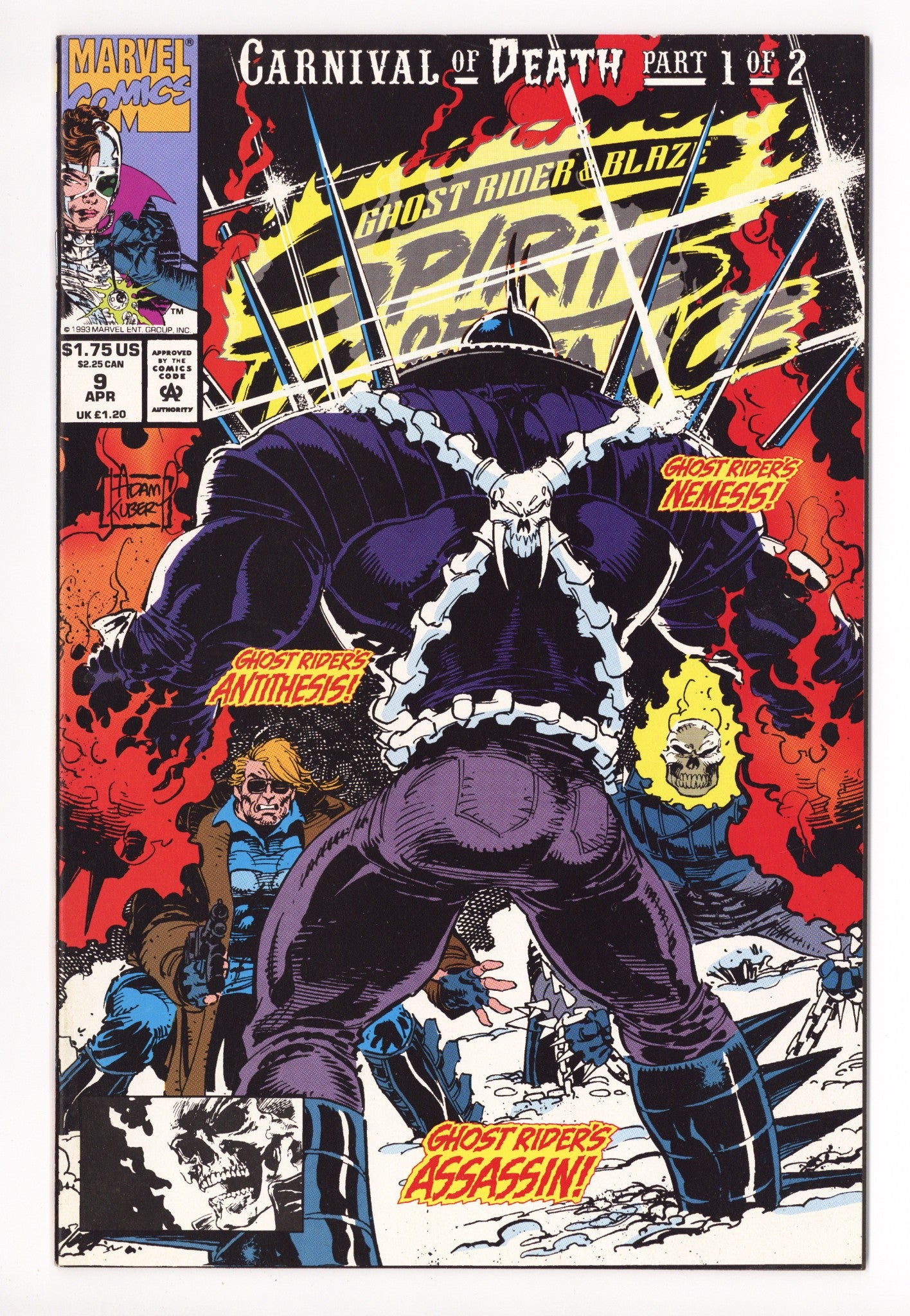 Ghost Rider / Blaze: Spirits of Vengeance 9 Mid Grade (1993) 
