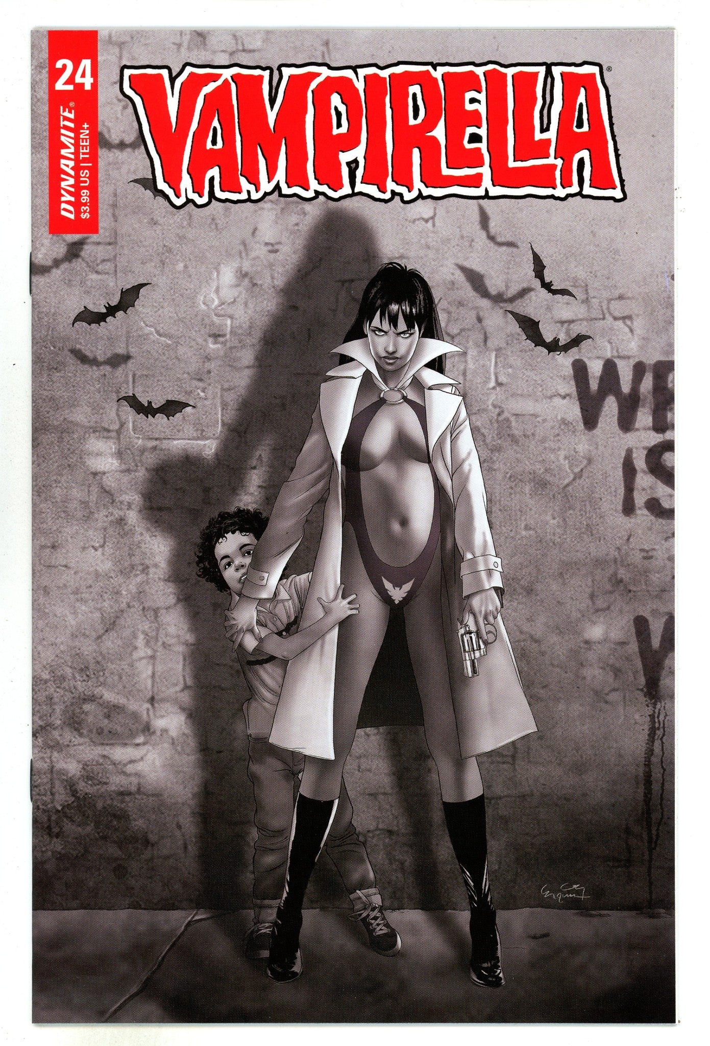 Vampirella Vol 6 24 High Grade (2021) Gündüz B&W Incentive Variant 