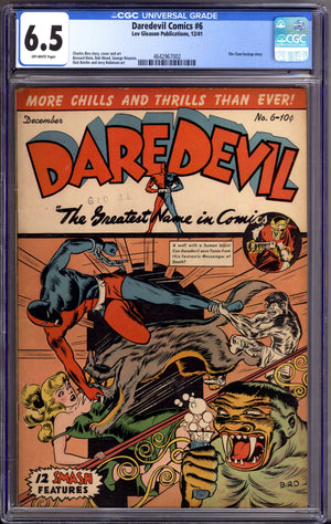 Daredevil Comics 6 CGC 6.5 (FN+) (1941)