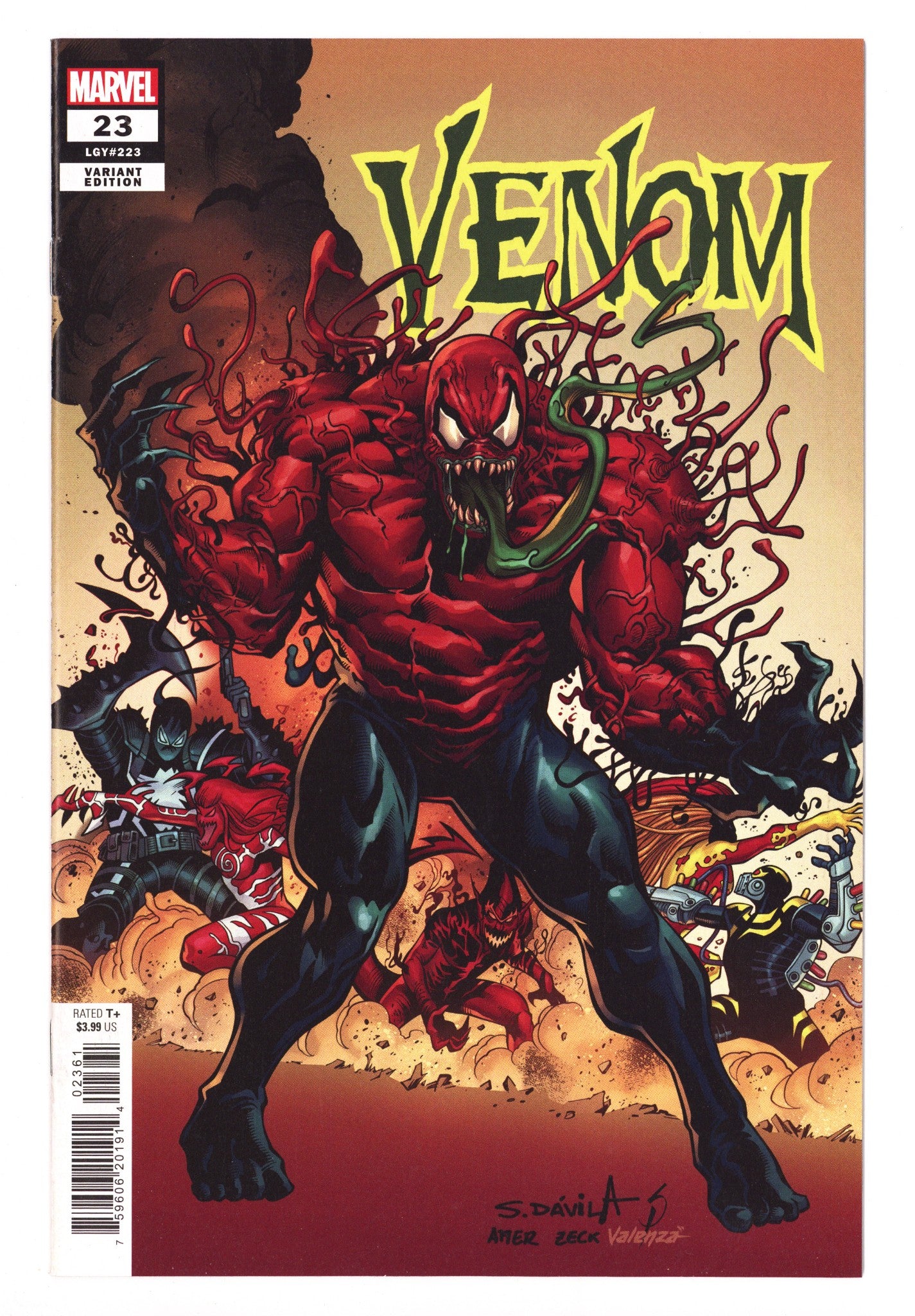 Venom Vol 5 23 (223) High Grade (2023) Davila Homage Variant 
