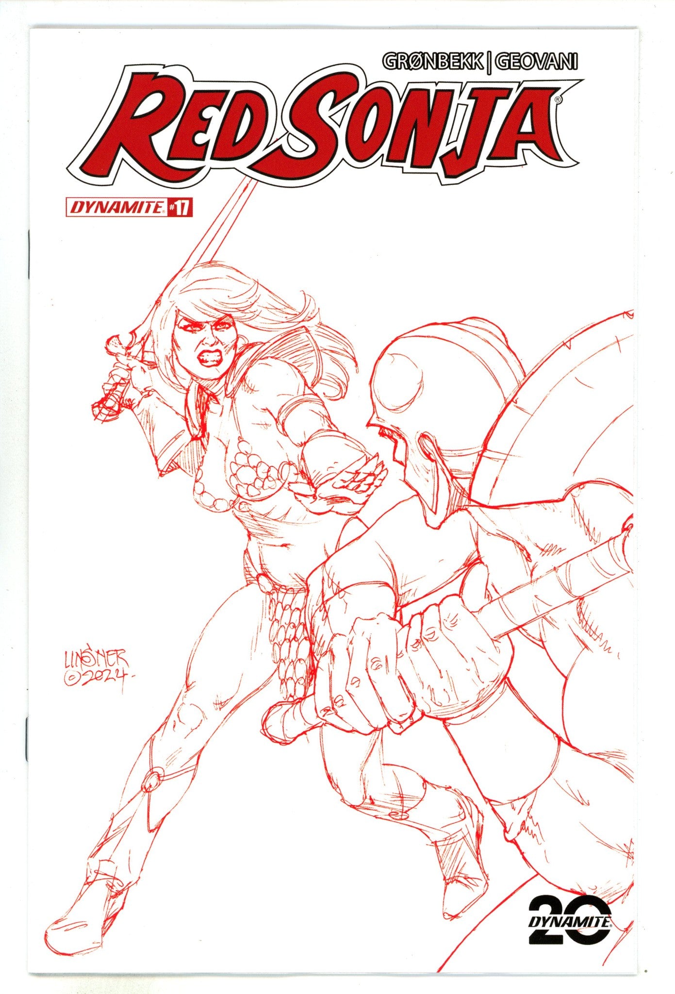 Red Sonja Vol 7 17 Linsner Red Line Art Incentive Variant (2025)