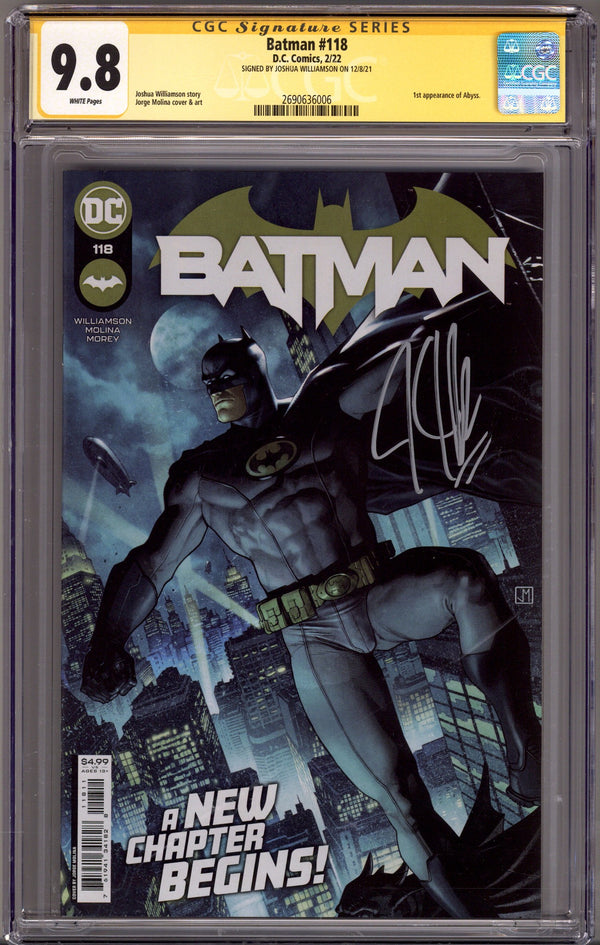 Batman Vol 3 118 CGC 9.8 (NM/M) (2022) Signed x1 Cover Joshua Williamson
