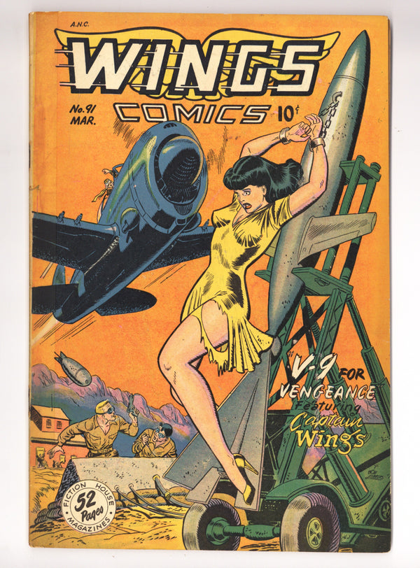 Wings Comics 91 FN+ (6.5) Apparent, Tape (1948)