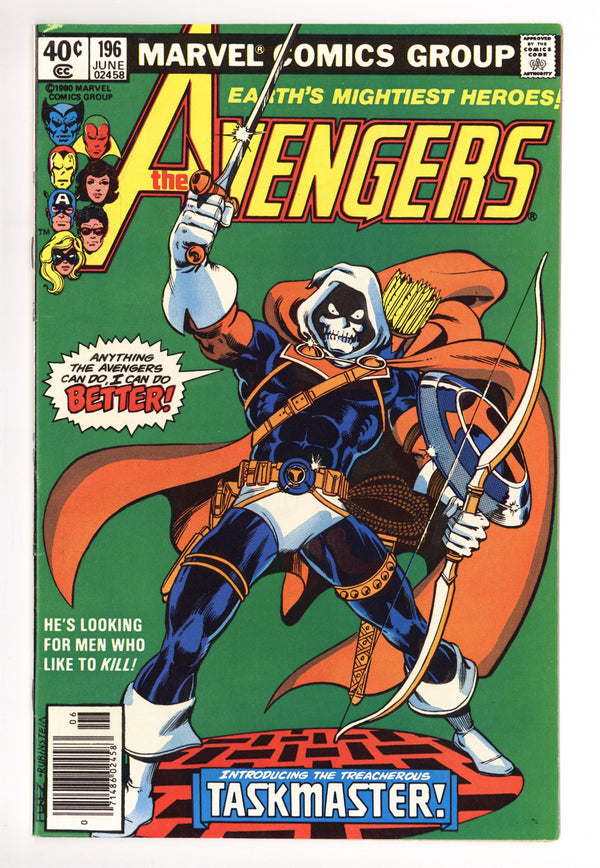 The Avengers Vol 1 196 VF (8.0) (1980) Newsstand