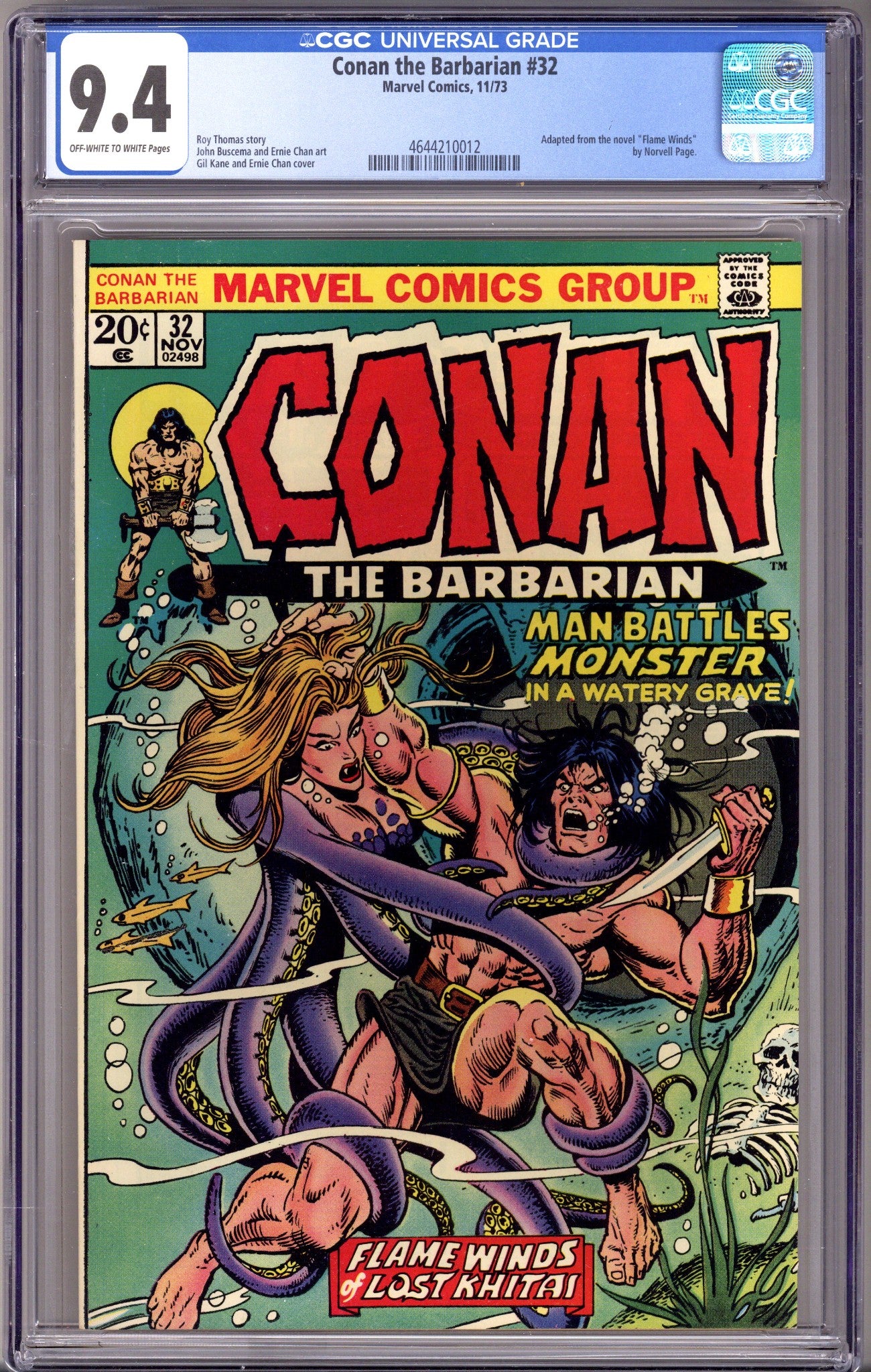Conan the Barbarian Vol 1 32 CGC 9.4 (NM) (1973) 