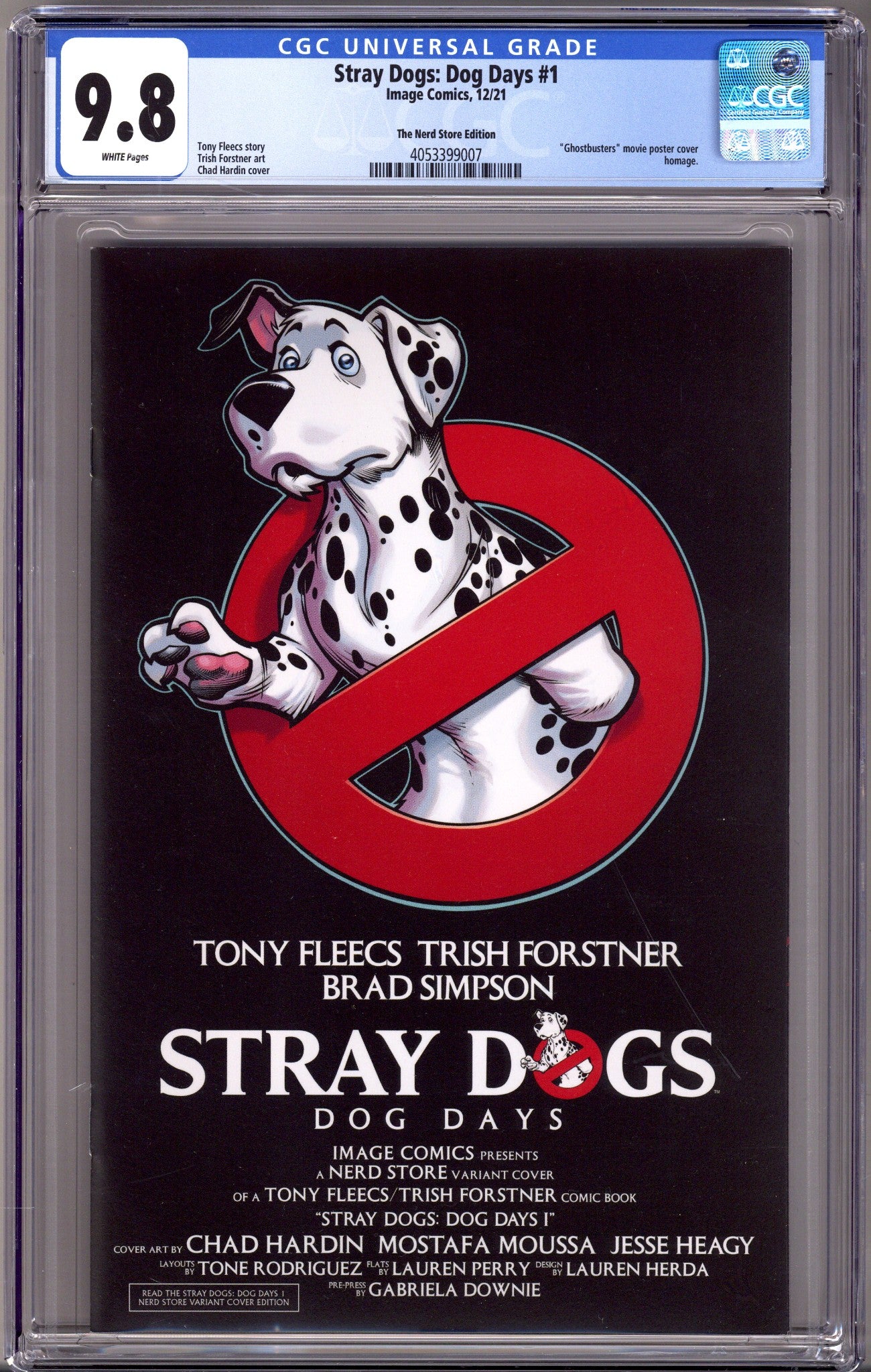 Stray Dogs: Dog Days 1 CGC 9.8 (NM/M) (2021) Hardin Homage Exclusive Variant 