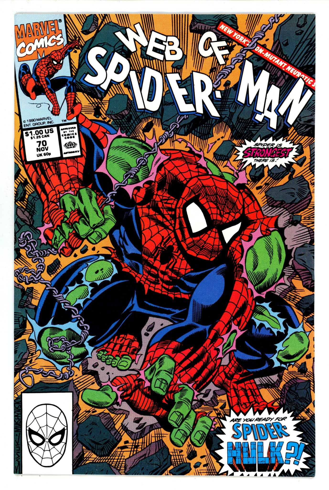 Web of Spider-Man Vol 1 70 VF (8.0) (1990) 
