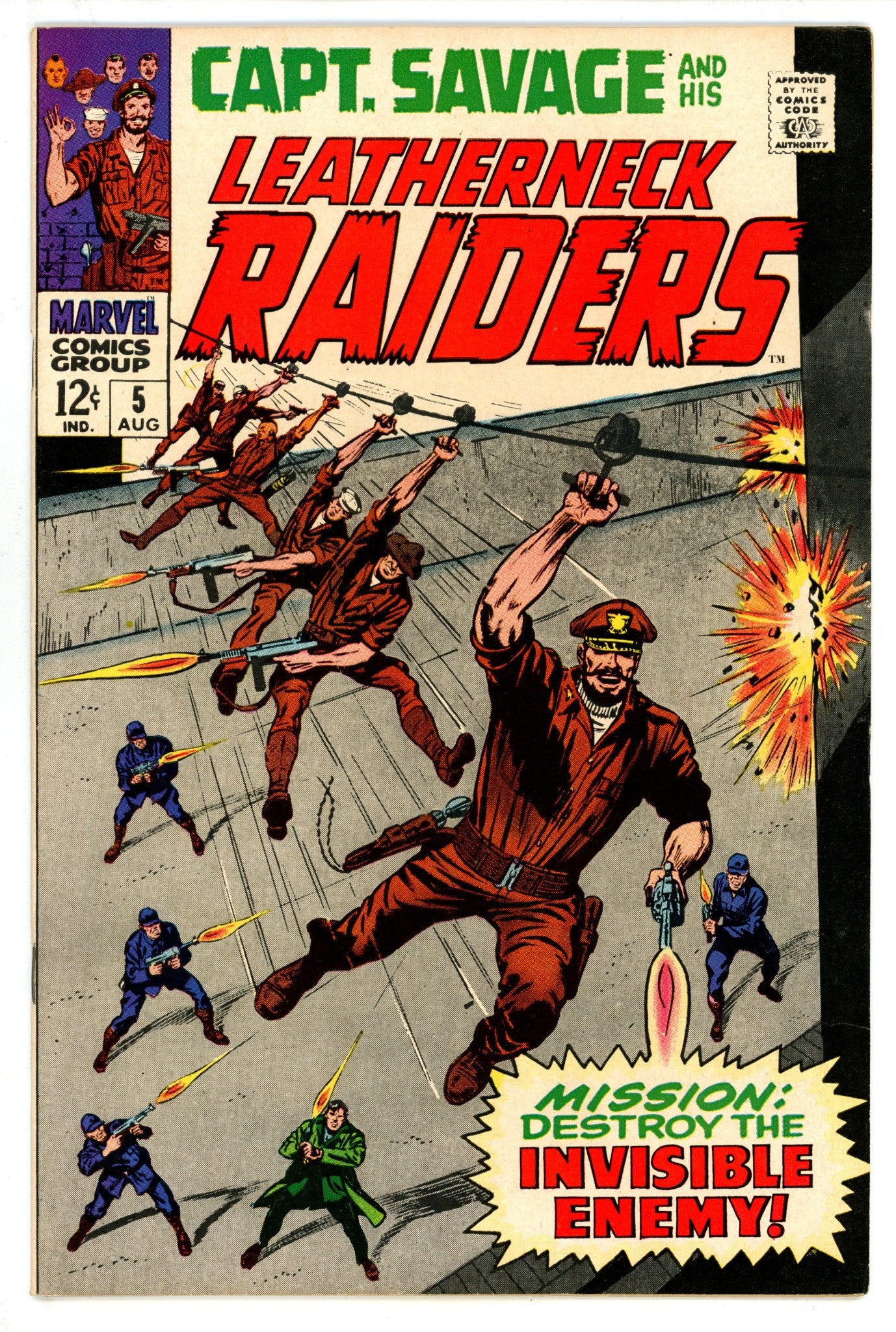 Capt. Savage and His Leatherneck Raiders 5 VF+ (8.5) (1968) 