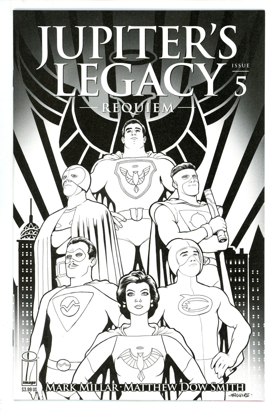 Jupiter's Legacy Requiem 5 High Grade (2021) Maguire B&W Variant 