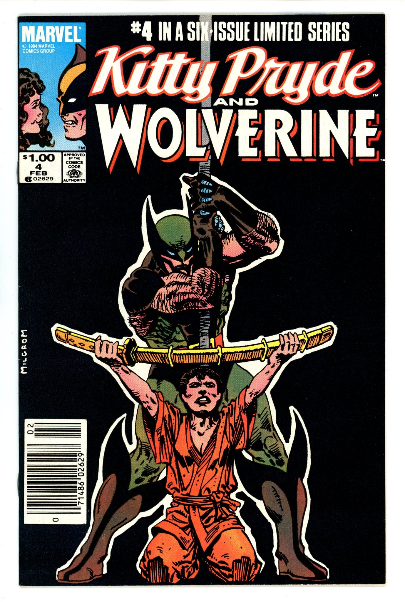 Kitty Pryde and Wolverine 4 NM- (9.2) (1985) Canadian Price Variant 