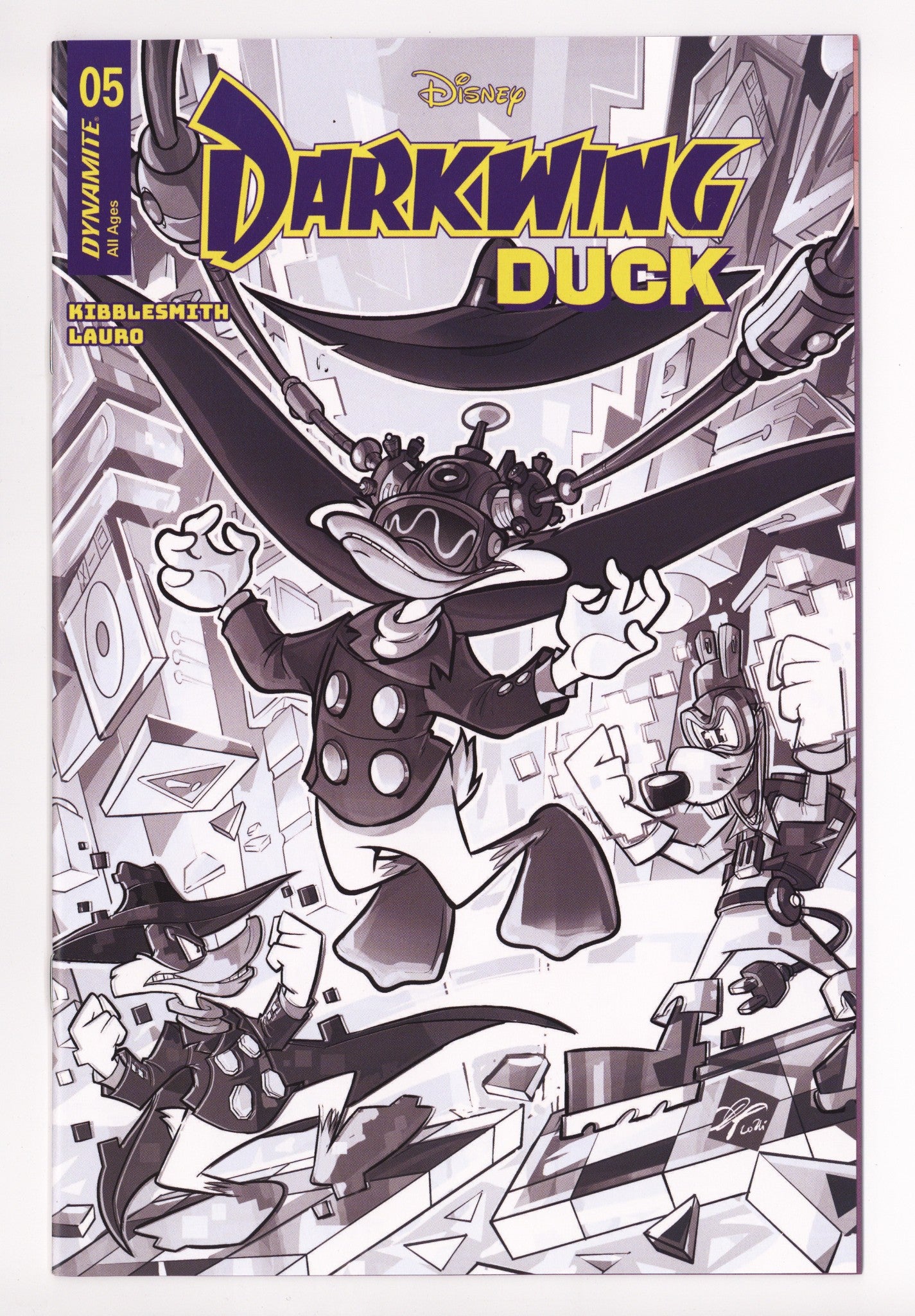 Darkwing Duck 5 Cangialosi B&W Incentive (2025)