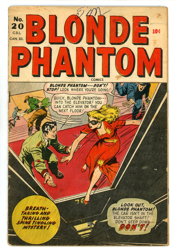 Blonde Phantom Comics 20 GD/VG (3.0) (1948) Canadian Edition