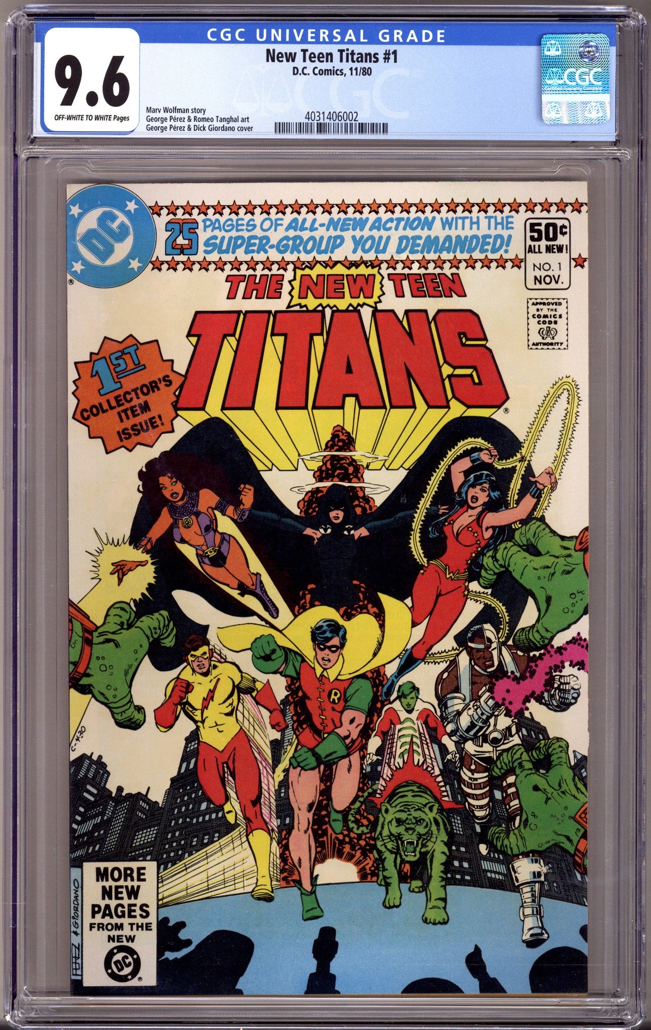 The New Teen Titans Vol 1 1 CGC 9.6 (NM+) (1980) 
