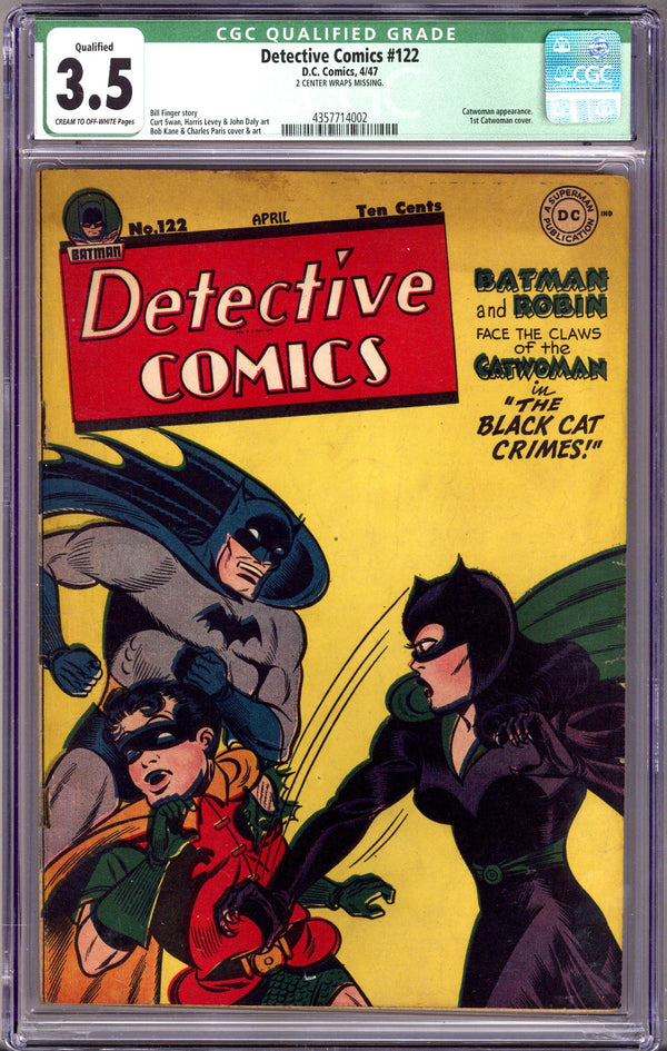 Detective Comics Vol 1 122 CGC 3.5 (VG-) Missing 2 Center Wraps (1947)