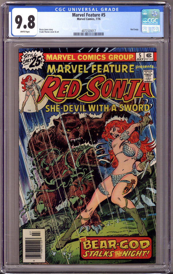 Marvel Feature Vol 2 5 CGC 9.8 (NM/M) (1976)