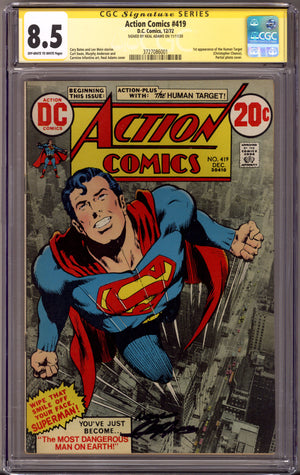 Action Comics Vol 1 419 CGC 8.5 (VF+) (1972) Signed x1 Cover Neal Adams