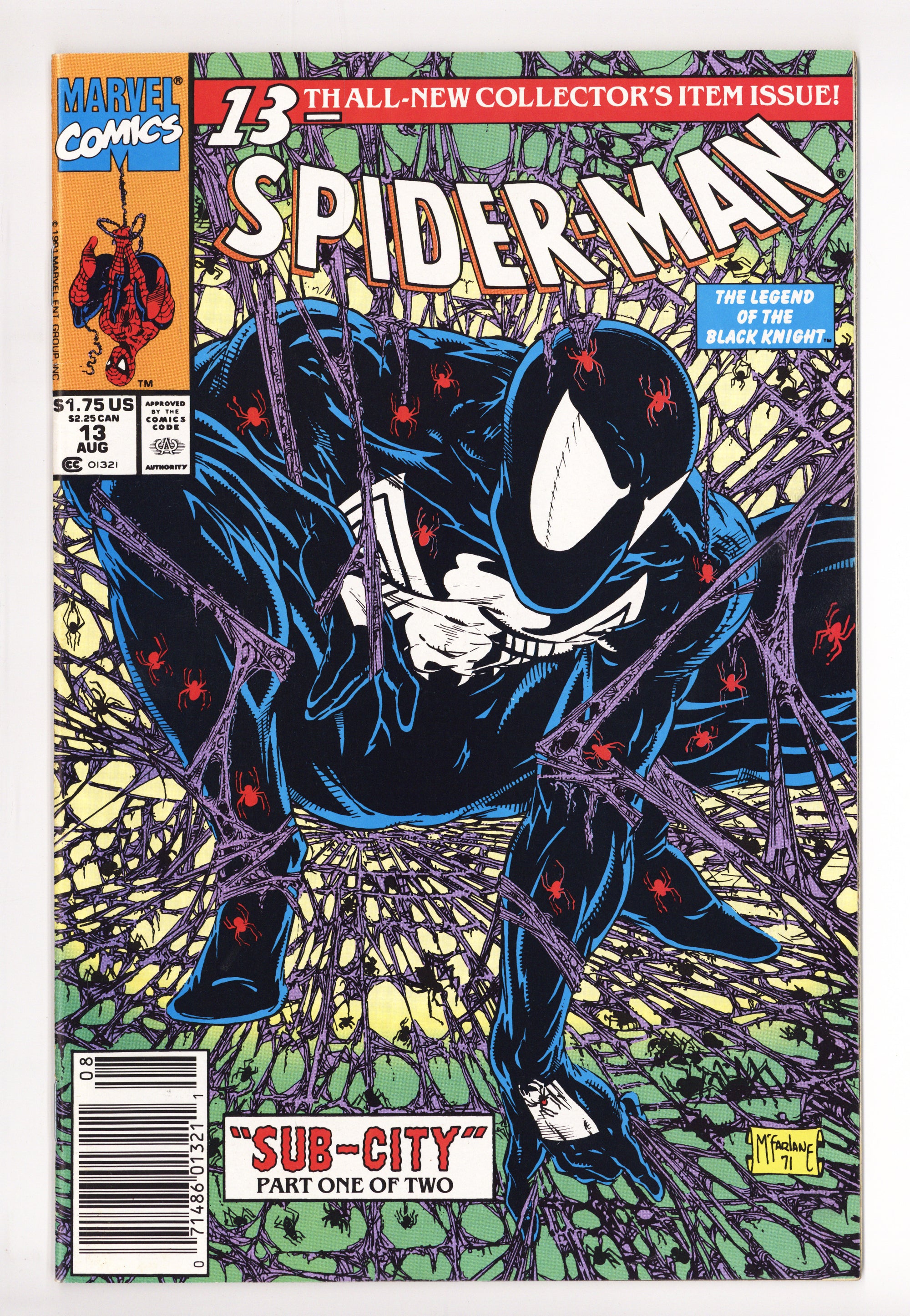 Spider-Man Vol 1 13 FN (6.0) (1991) Newsstand 