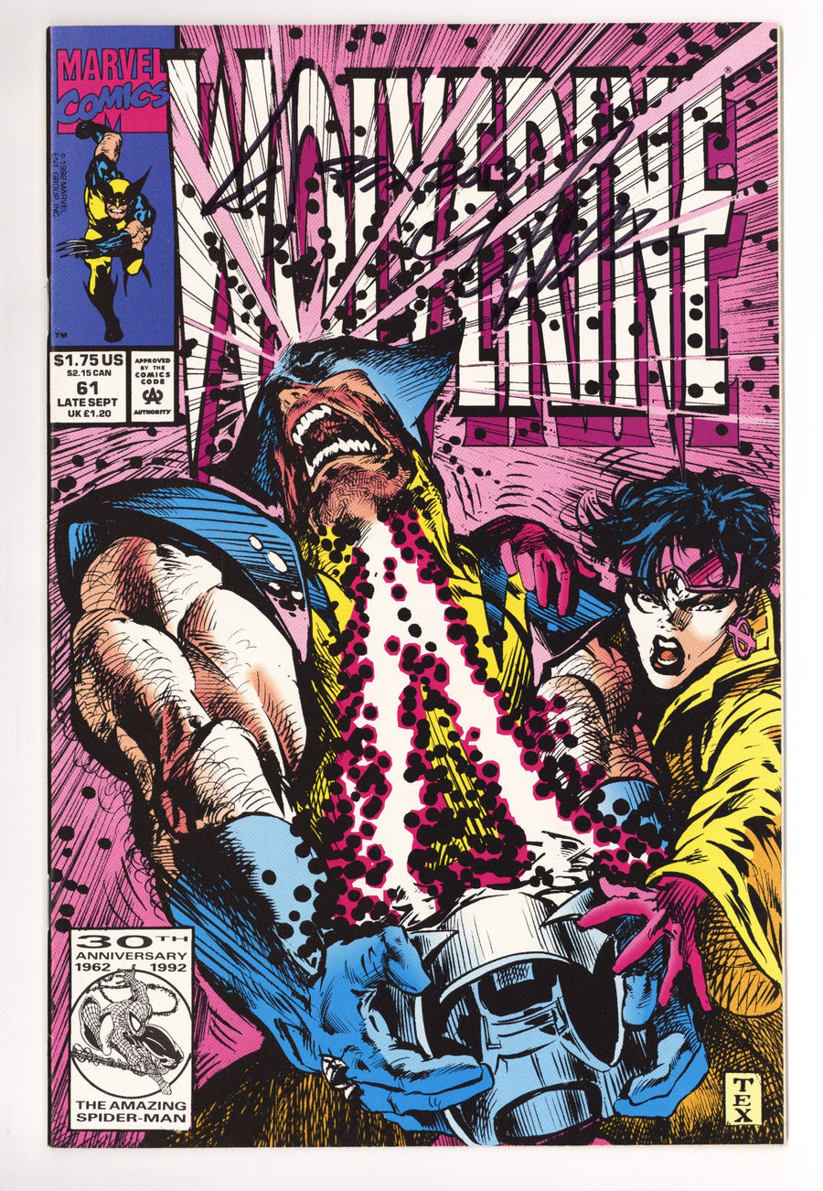 Wolverine Vol 2 61 High Grade (1992) Signed x1 Cover Mark Texeira 