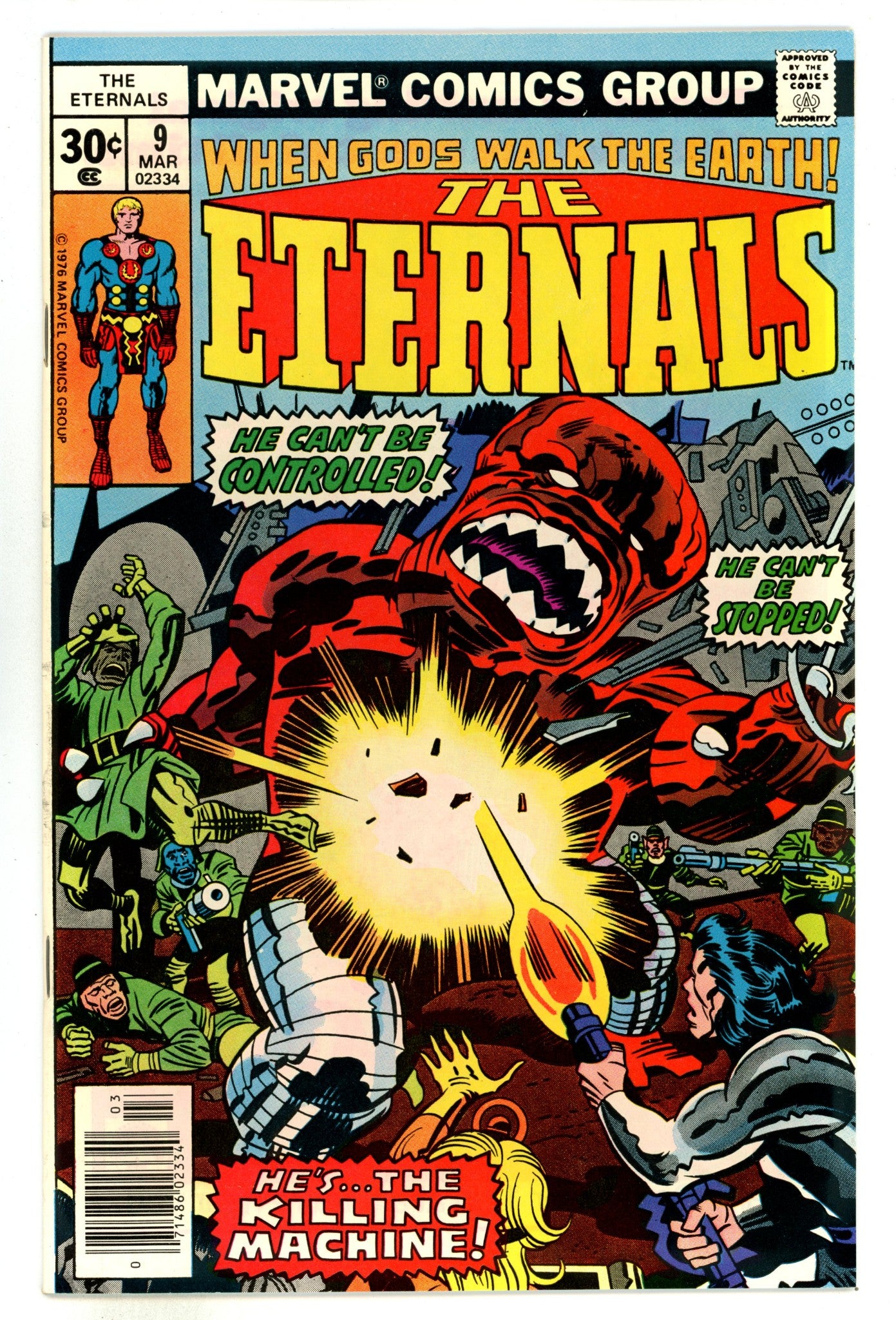 The Eternals Vol 1 9 VF/NM (9.0) (1977) 