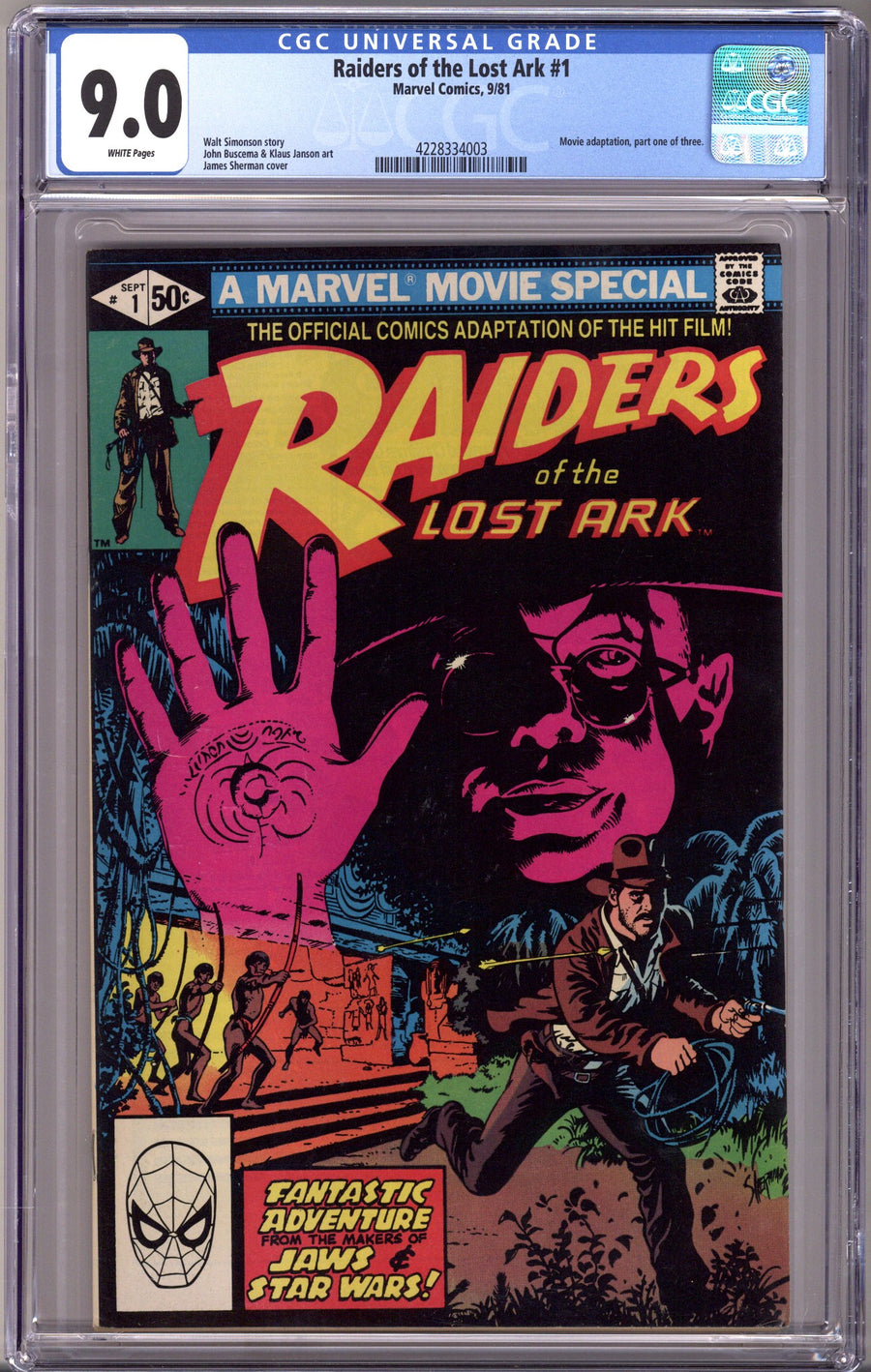 Raiders of the Lost Ark 1 CGC 9.0 (VF/NM) (1981) 