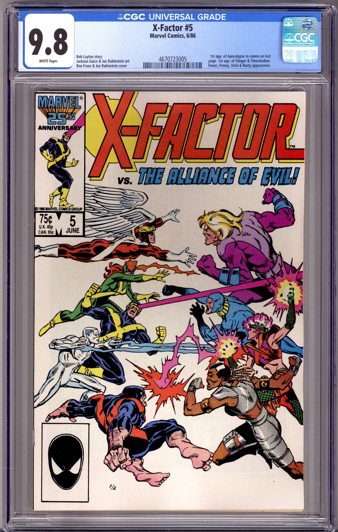 X-Factor Vol 1 5 CGC 9.8 (NM/M) (1986) 