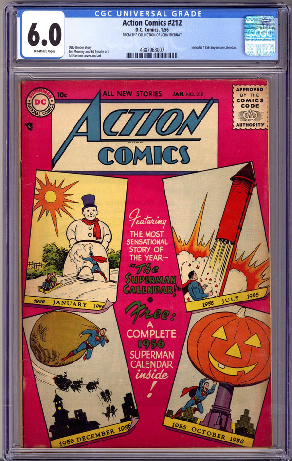 Action Comics Vol 1 212 CGC 6.0 (FN) (1956)