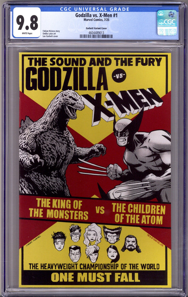Godzilla vs. X-Men 1 CGC 9.8 (NM/M) (2025) Garbett Variant