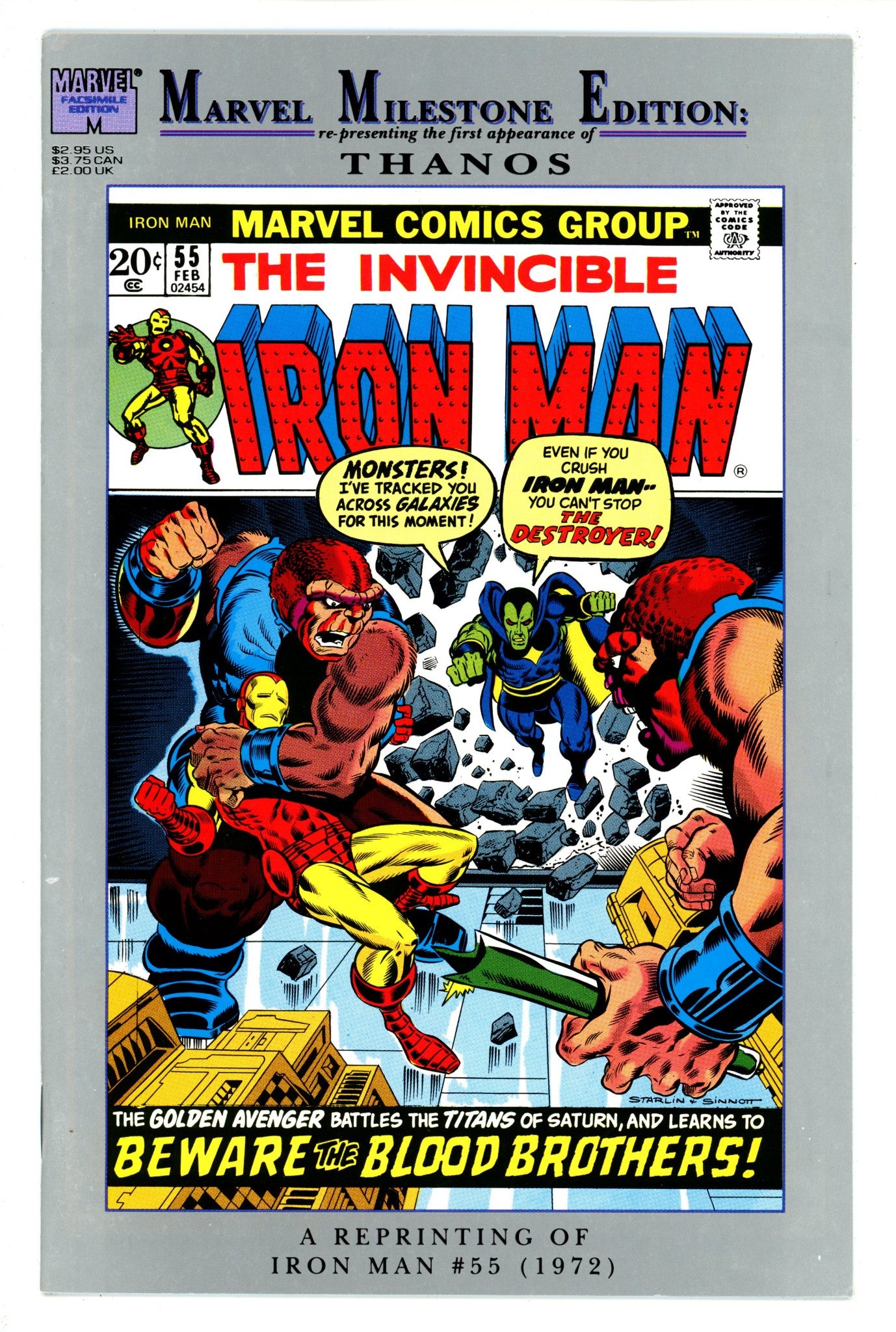 Marvel Milestone Edition: Iron Man #55 [nn] VF+ (8.5) (1992) Newsstand 
