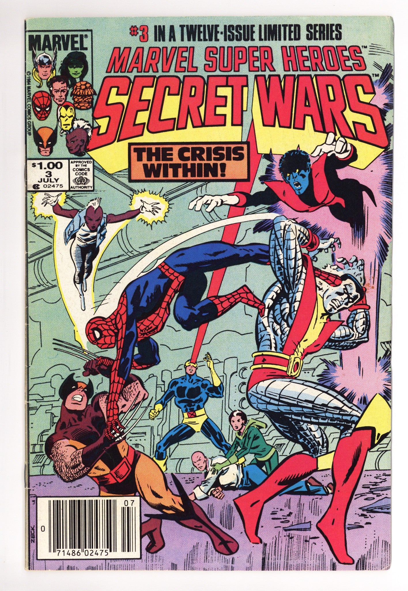 Marvel Super-Heroes Secret Wars 3 VG+ (4.5) (1984) Canadian Price Variant 