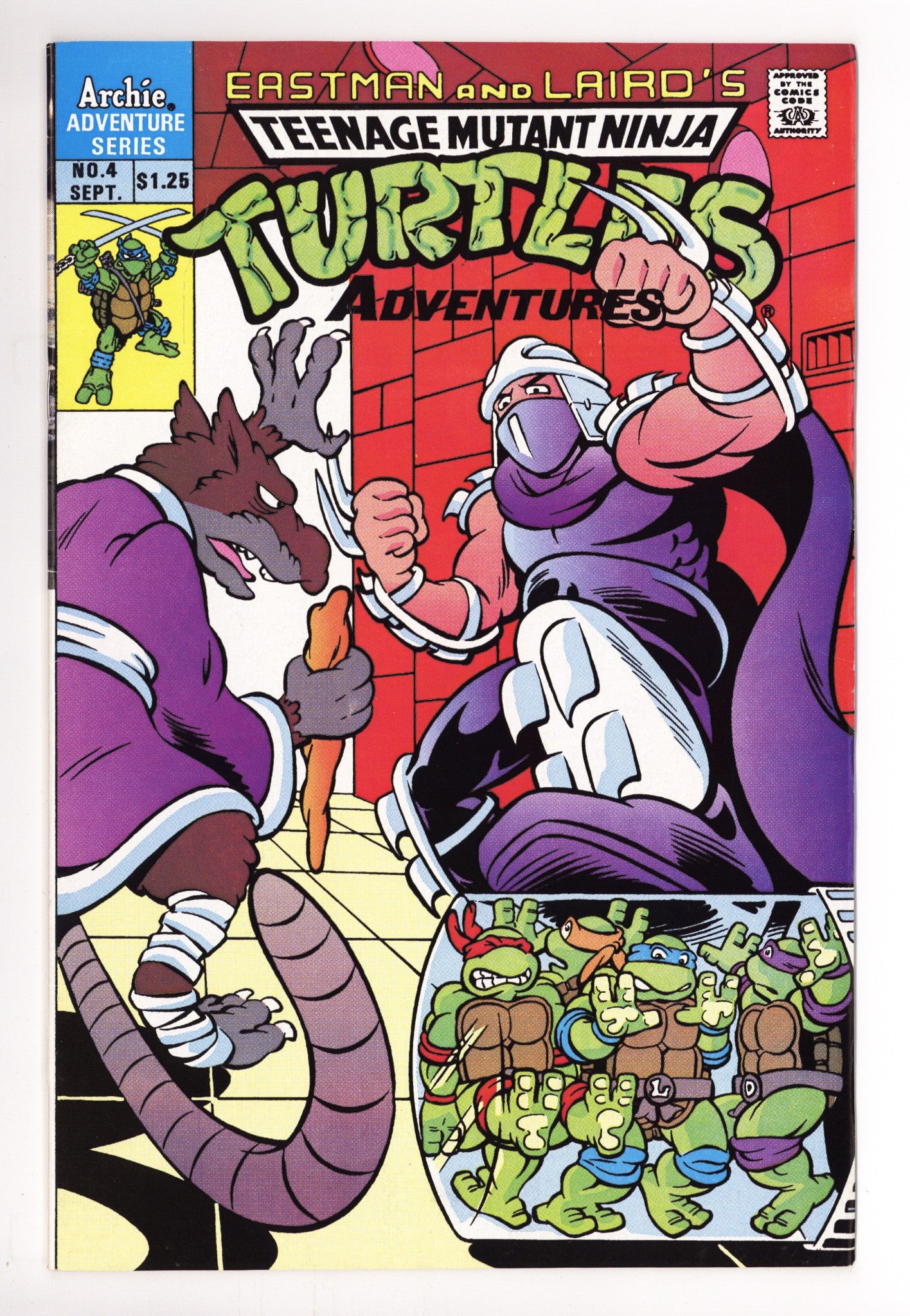 Teenage Mutant Ninja Turtles Adventures Vol 2 4 VF- (7.5) (1989) Canadian Price Variant 