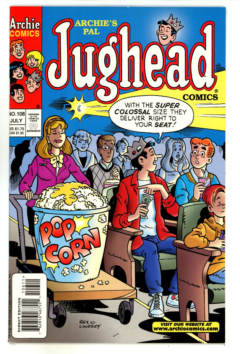 Archie's Pal Jughead Comics  106  High Grade  (1998)  Newsstand  