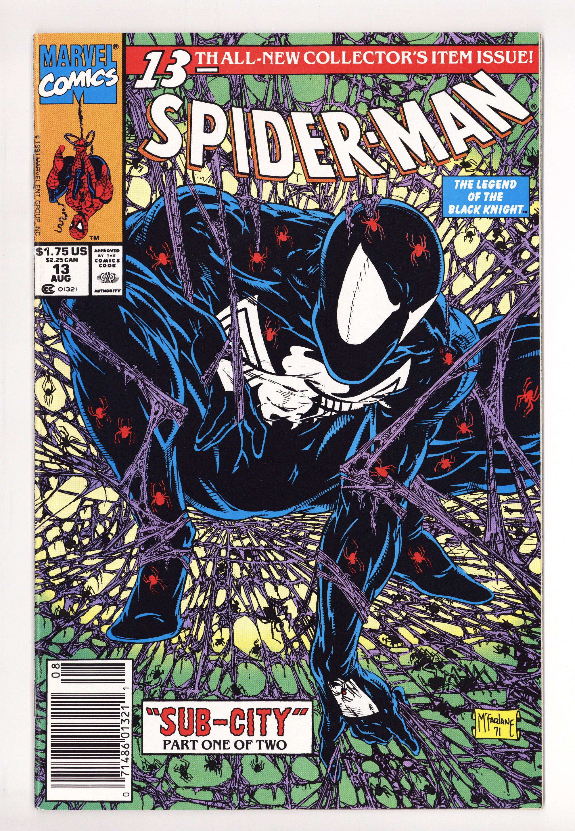 Spider-Man Vol 1 13 FN/VF (7.0) (1991) Newsstand 