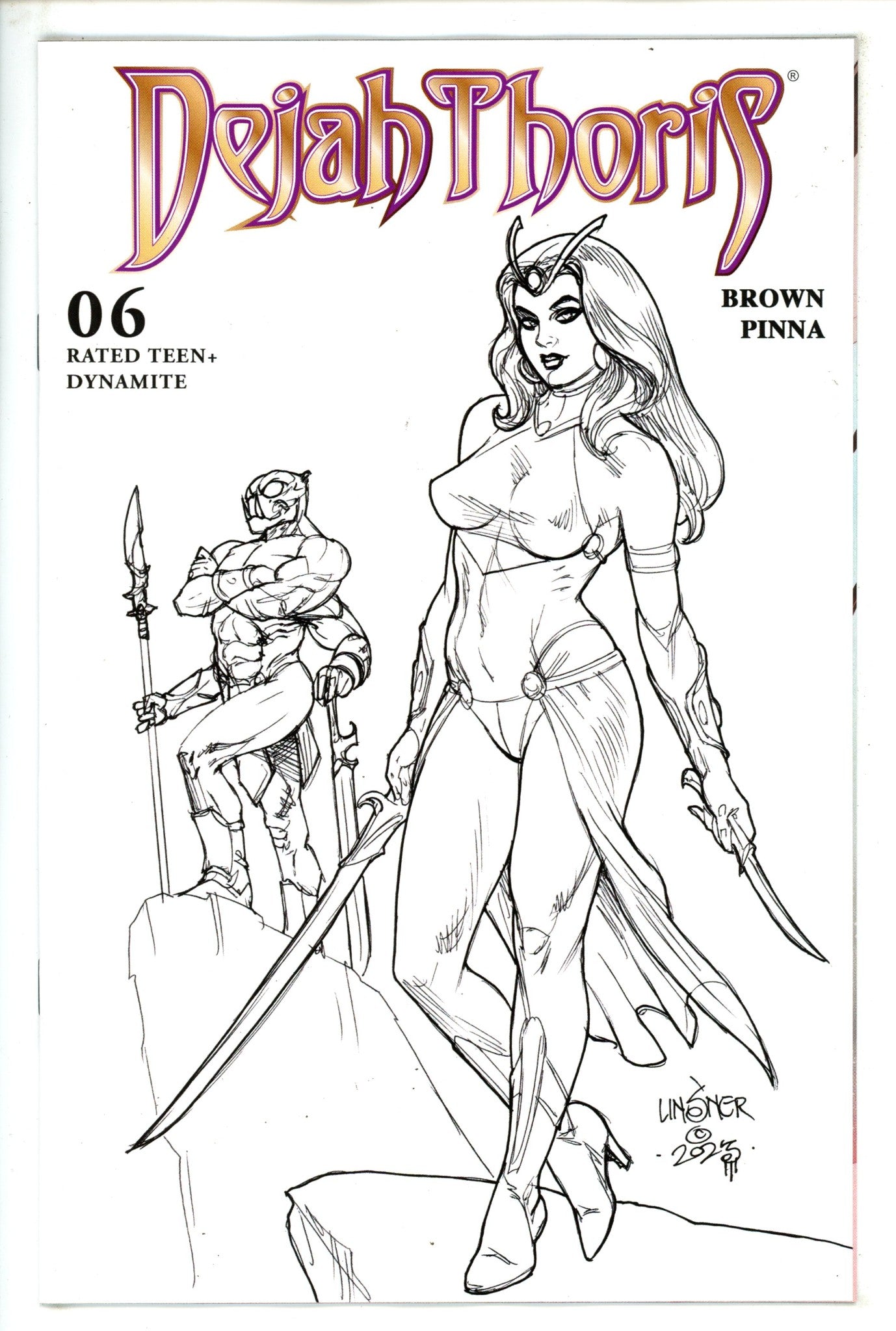 Dejah Thoris Vol 4 6 Linsner B&W Incentive Variant (2023)