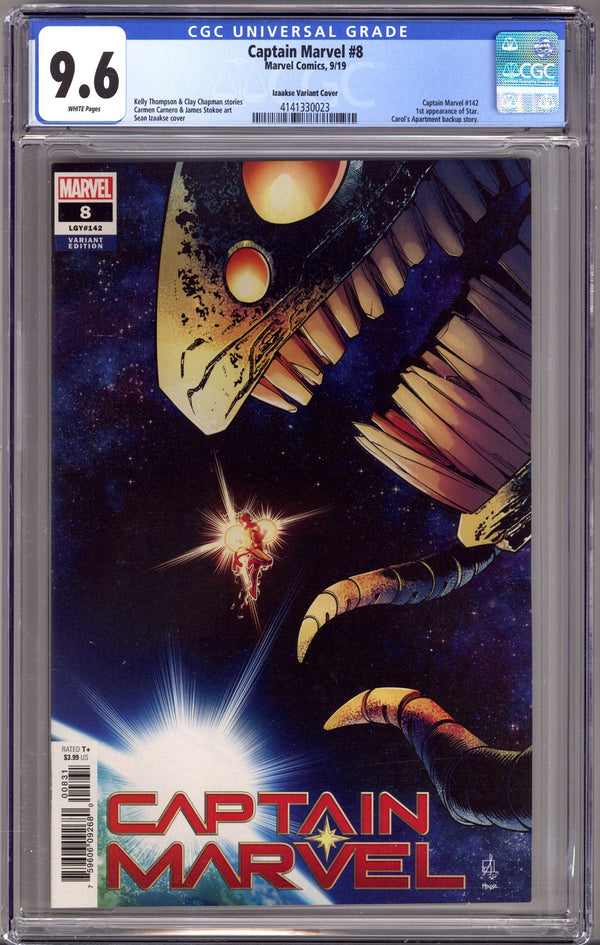 Captain Marvel Vol 11 8 (142) CGC 9.6 (NM+) (2019) Izaakse Incentive Variant